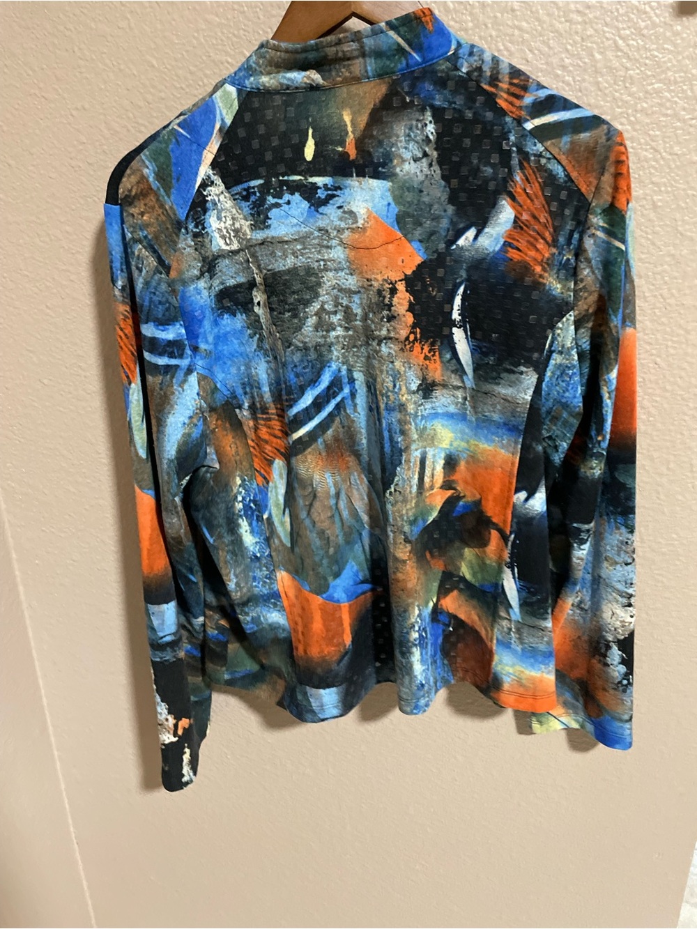 erin london Blue, Orange & Black Abstract Zip Jacket - Picture 2 of 5